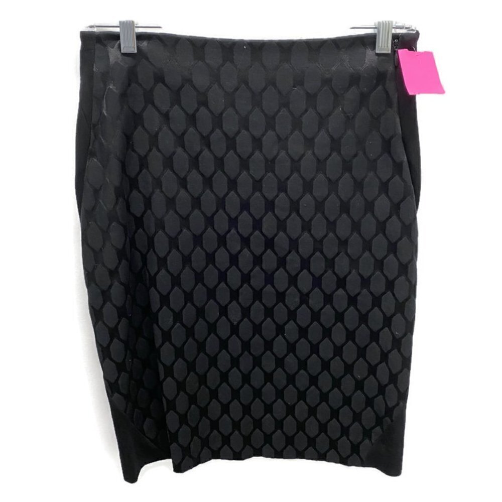 Diane Von Furstenberg Black Honeycomb Print Skirt